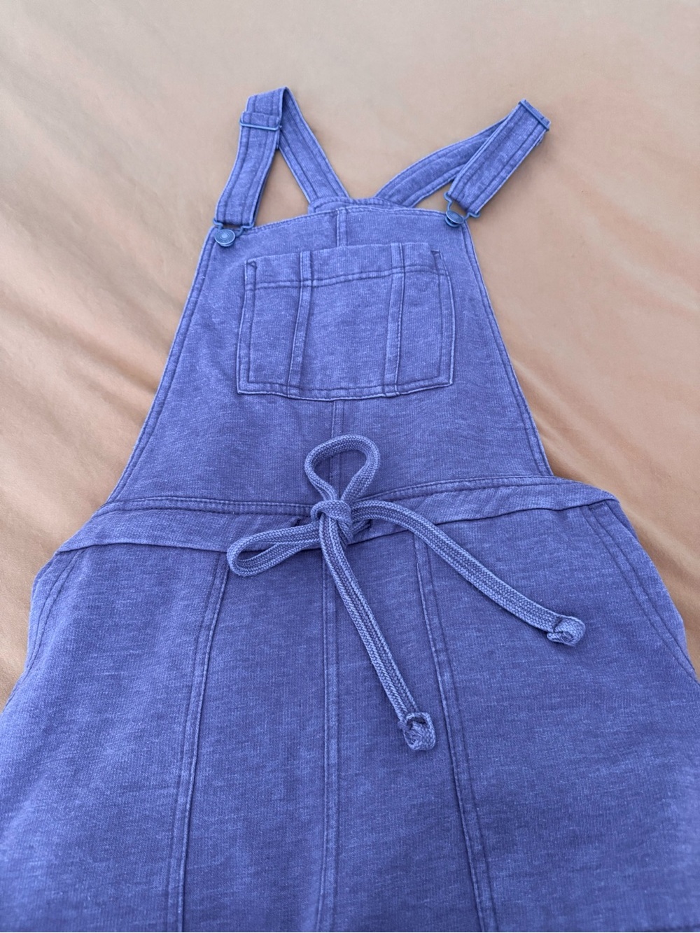 Purple Wallflower Overalls One-Piece Romper with Waist Tie